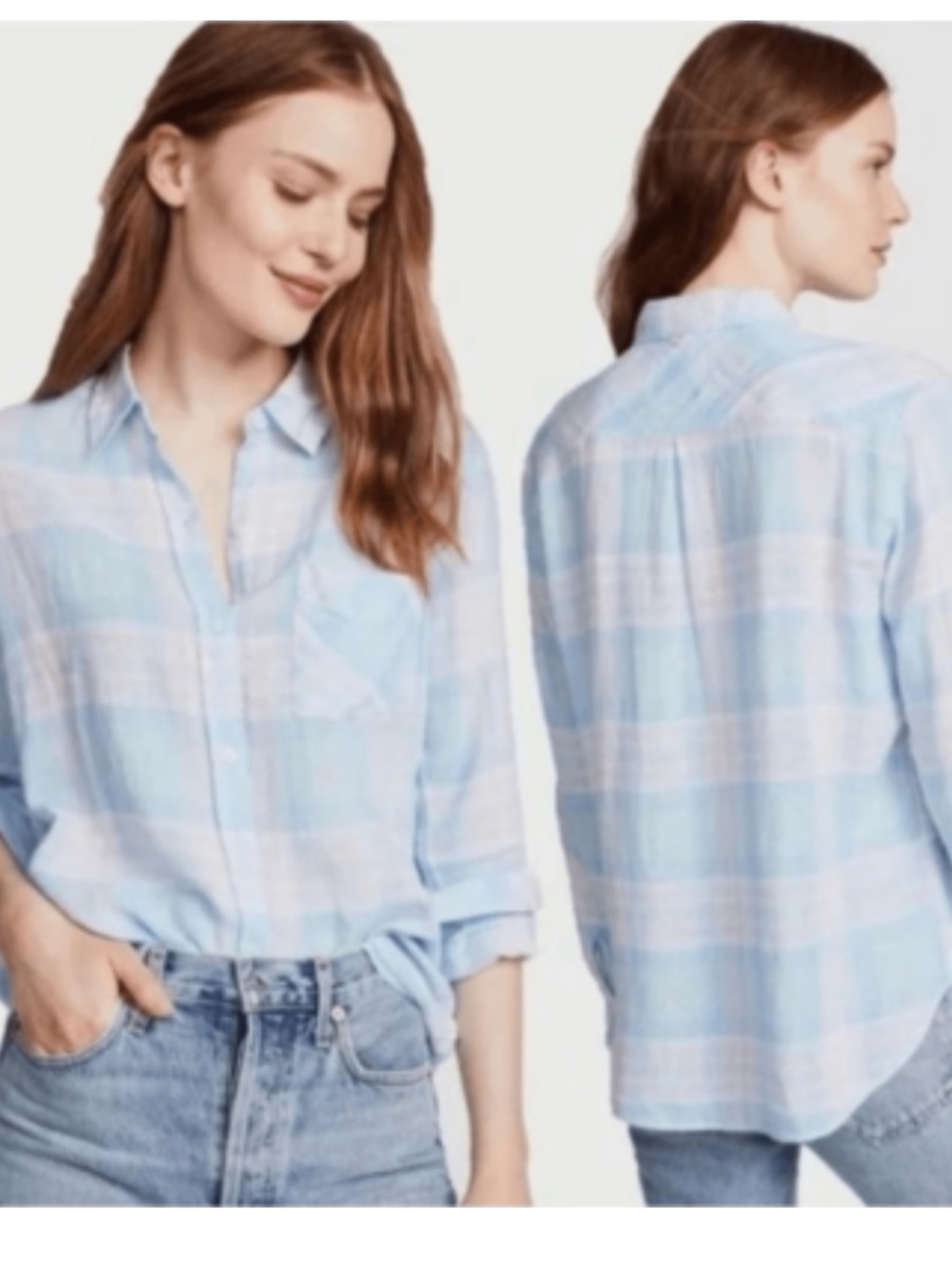 Rails Light Blue Plaid Button-Down Shirt
